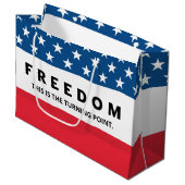 Freiheit ein echter Patriot Große Geschenktüte (Vorderseite Schrägansicht)