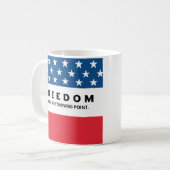Freiheit ein echter Patriot Kaffeetasse (Vorderseite Links)