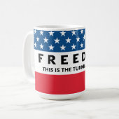Freiheit ein echter Patriot Kaffeetasse (Vorderseite Links)