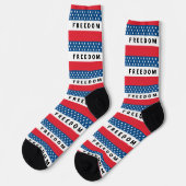 Freiheit ein echter Patriot Socken (Linkes Detail)