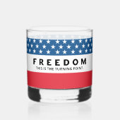 Freiheit ein echter Patriot Whiskyglas (Vorderseite)