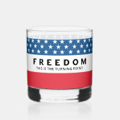 Freiheit ein echter Patriot Whiskyglas (Rückseite)