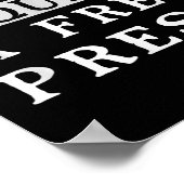 Freiheit erfordert ein freies Shirt gegen Trump T Poster (Ecke)