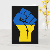 Freiheit Faust Ukraine Karte (Gelbe Blume)
