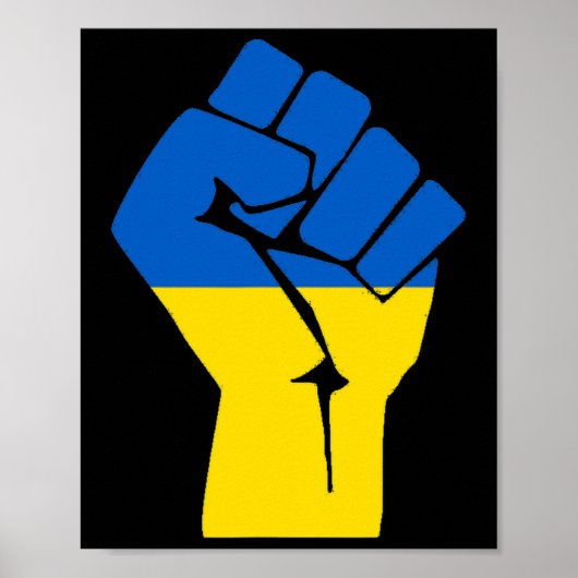 Freiheit Faust Ukraine Poster (Vorne)