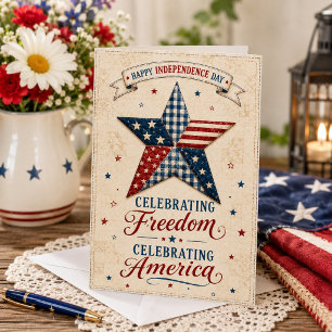 Freiheit feiern, Amerika feiern Patriotisch Karte
