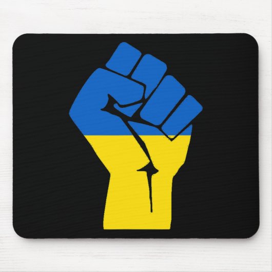 Freiheit Fist Ukraine Mousepad (Vorne)