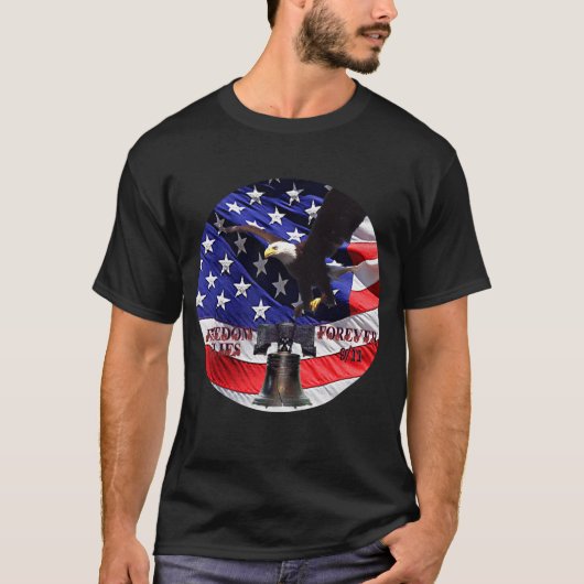 Freiheit fliegt für immer 9/11 T-Shirt (Vorderseite)