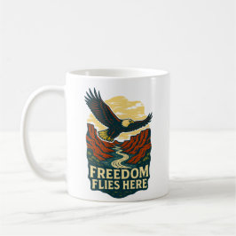 Freiheit fliegt hier Retro-Adlerwerk Kaffeetasse
