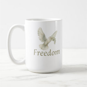 Freiheit, Freiheit, Frieden, Taube, weiße Taube, F Kaffeetasse