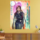 Freiheit & Freiheit Girl of Kimono Leinwanddruck (Insitu (Wohnzimmer))