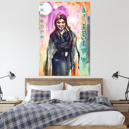 Freiheit & Freiheit Girl of Kimono Leinwanddruck (Insitu (Schlafzimmer))