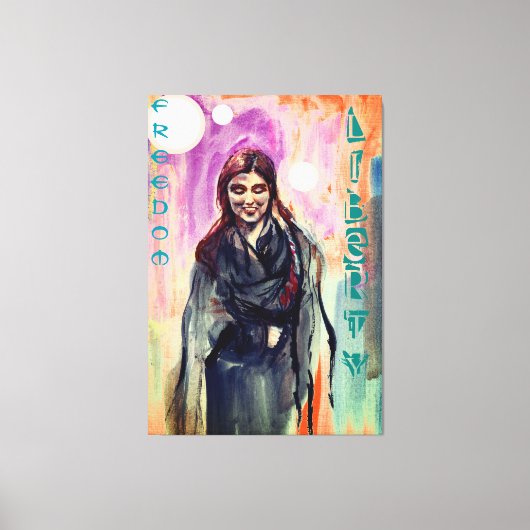 Freiheit & Freiheit Girl of Kimono Leinwanddruck (Vorderseite)