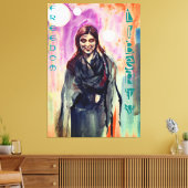 Freiheit & Freiheit Girl of Kimono Leinwanddruck (Insitu (Wohnzimmer))