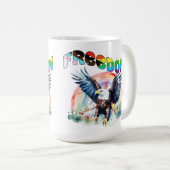 Freiheit - Frohe LGBTQIA+ Pride Kaffeetasse (VorderseiteRechts)