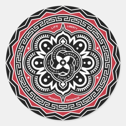 Freiheit für alle Insignidekleber Runder Aufkleber (Vorderseite)