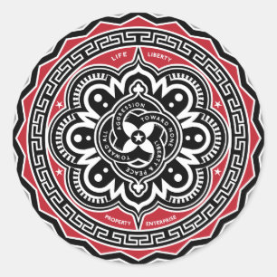 Freiheit für alle Insignie-Aufkleber Runder Aufkleber