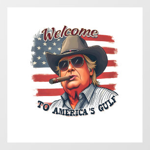 Freiheit für Amerikas Golf-Amerikaner Trump Fensteraufkleber