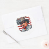 Freiheit für Amerikas Golf-Amerikaner Trump Runder Aufkleber (Umschlag)