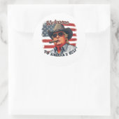 Freiheit für Amerikas Golf-Amerikaner Trump Runder Aufkleber (Tasche)