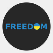 Freiheit für den T - Shirt in der Ukraine Runder Aufkleber (Vorderseite)