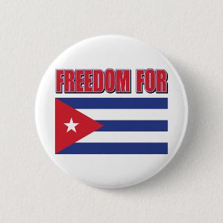 Freiheit für die kubanische Flagge Button