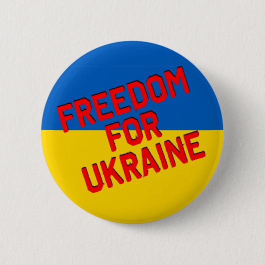 FREIHEIT FÜR DIE UKRAINE mit Fahne Button (Vorderseite)