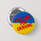 FREIHEIT FÜR DIE UKRAINE mit Fahne Button (Vorne & Hinten)