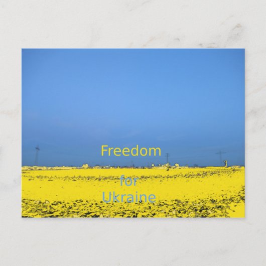 Freiheit für die Ukraine Postkarte (Vorderseite)