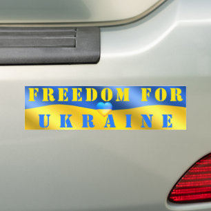 Freiheit für die Ukraine - Unterstützung des Fried Autoaufkleber