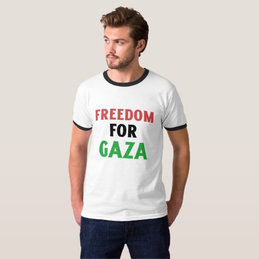 Freiheit für Gaza - Völkermord T-Shirt (Vorne ganz)