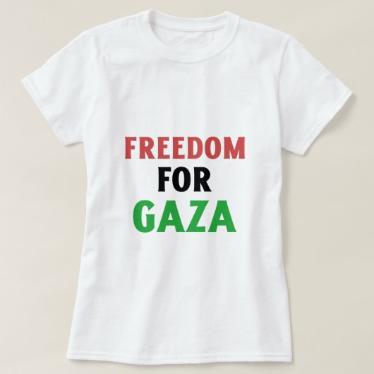 Freiheit für Gaza - Völkermord T-Shirt (Design vorne)