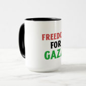 Freiheit für Gaza - Völkermord Tasse (Vorderseite Links)