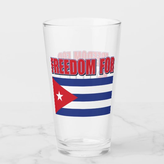 Freiheit für Kuba Glas (Vorderseite)