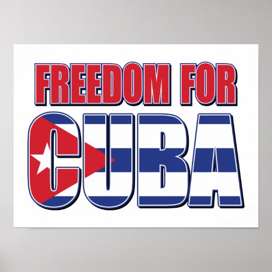 Freiheit für Kuba Poster (Vorne)