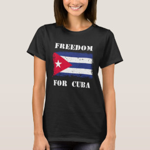 Freiheit für Kuba Vintage Kuba Flagge T-Shirt