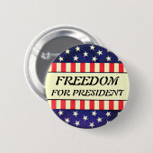 Freiheit für Präsidentenknopf Button (Vorne & Hinten)