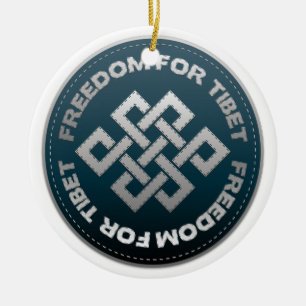 Freiheit für Tibet-Stich Keramikornament