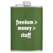 Freiheit > Geld > Stoff Flachmann (Vorderseite)