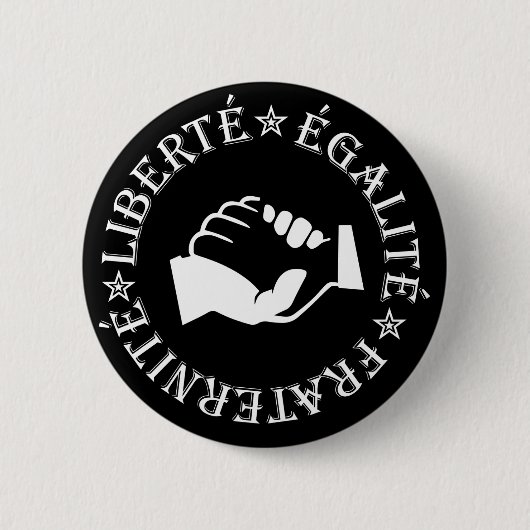 Freiheit, Gleichheit, Brüderlichkeit Button (Vorderseite)