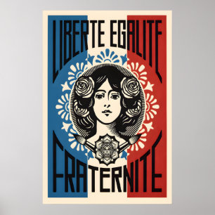 Freiheit Gleichheit Brüderlichkeit Reproduktionspo Poster