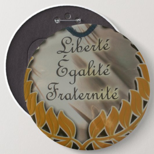 Freiheit, Gleichheit, Brüderlichkeit: Zukunft Blüh Button (Vorne & Hinten)