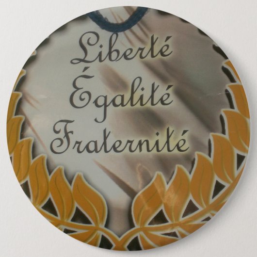 Freiheit, Gleichheit, Brüderlichkeit: Zukunft Blüh Button (Vorderseite)