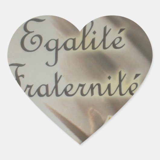 Freiheit, Gleichheit, Brüderlichkeit: Zukunft Blüh Herz-Aufkleber (Vorderseite)