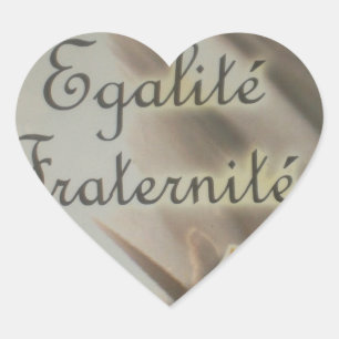Freiheit, Gleichheit, Brüderlichkeit: Zukunft in B Herz-Aufkleber