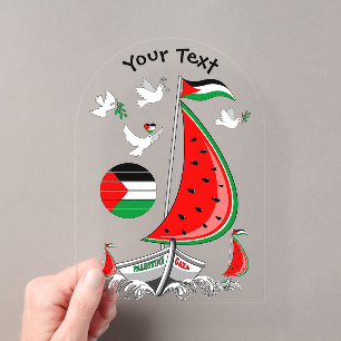 Freiheit Global Sumud Flottillenboote nach Gaza Acryleinladungen