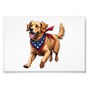 Freiheit Golden Retriever Vintage Gravur Shirt 4 Fotodruck
