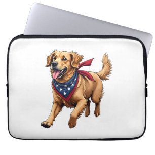 Freiheit Golden Retriever Vintage Gravur Shirt 4 Laptopschutzhülle