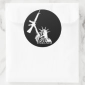 Freiheit - Got Waffen? (Große Dunkelheit) Runder Aufkleber (Tasche)