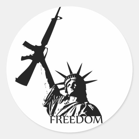 Freiheit - Got Waffen? Runder Aufkleber (Vorderseite)